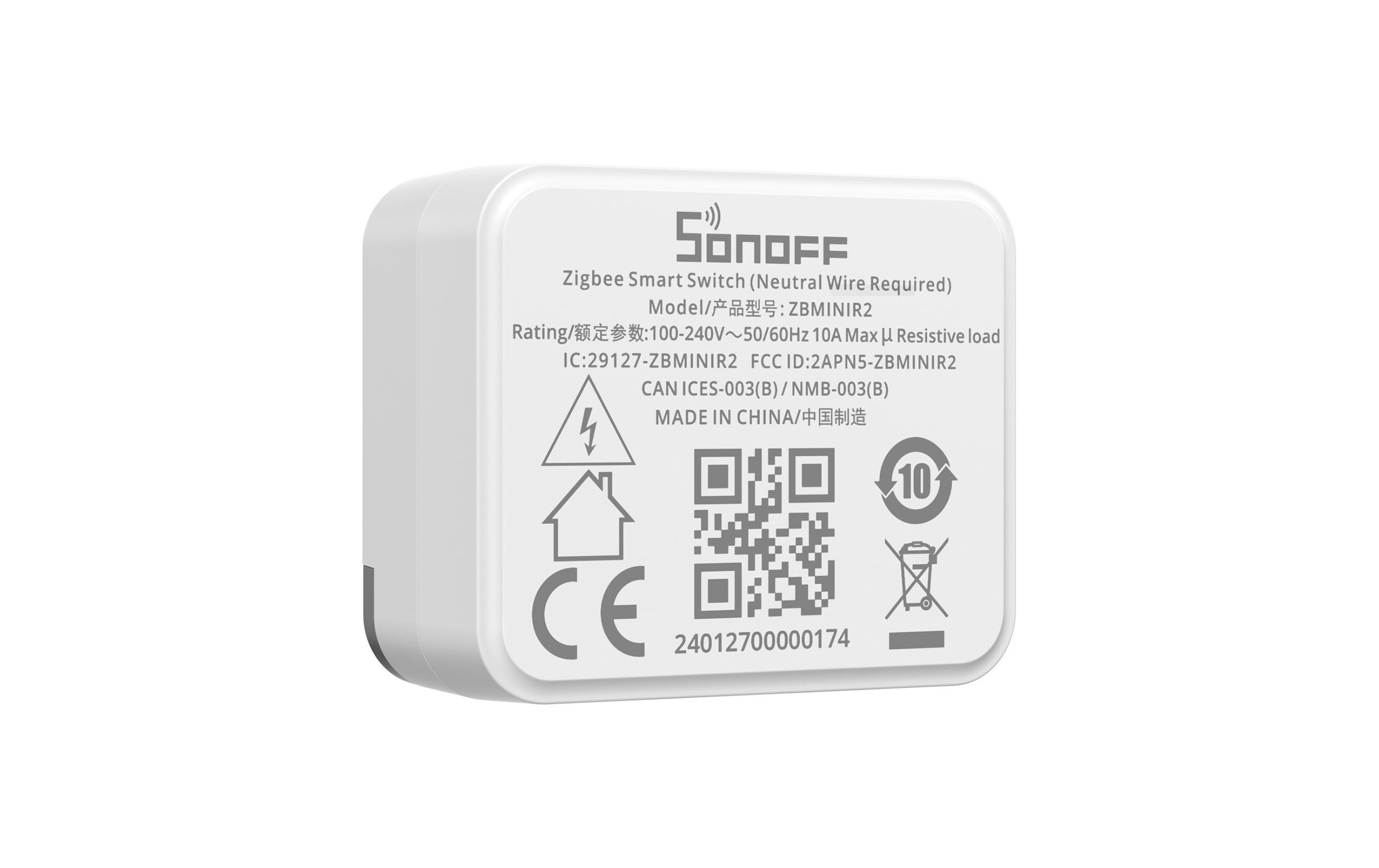 ZigBee-Lichtaktor ZBMINIR2 1-fach 230 V 10 A 2200 WLichtsteuerung per ZigBee