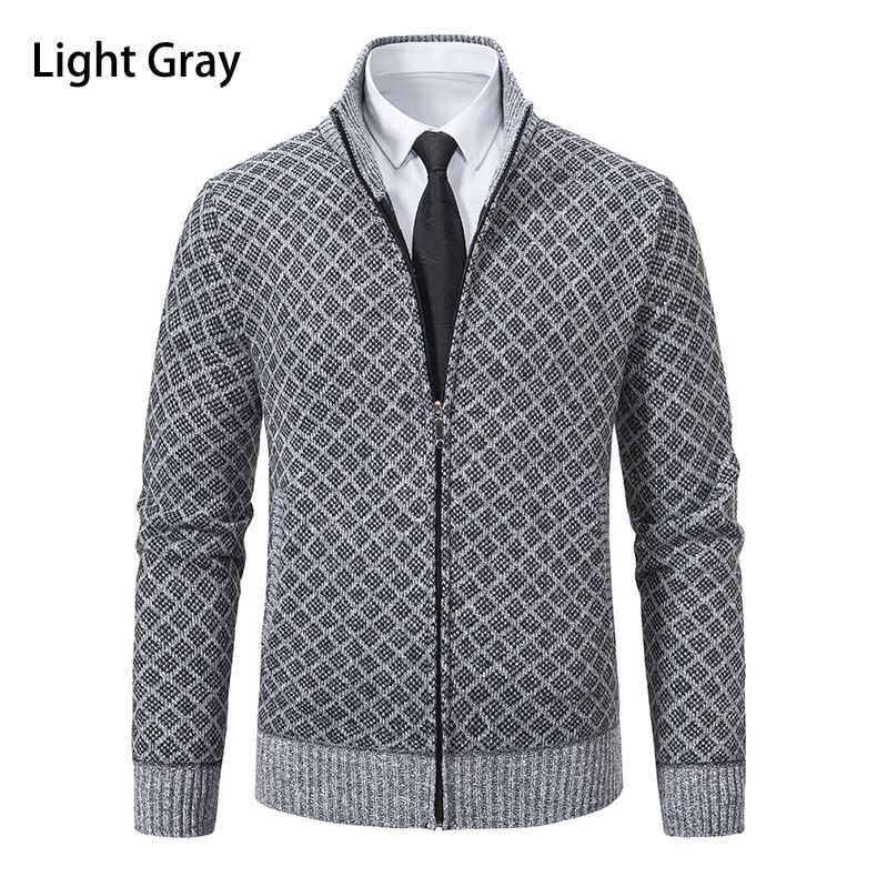YIKES - Geruite Cardigan met Opstaande Kraag en Rits
