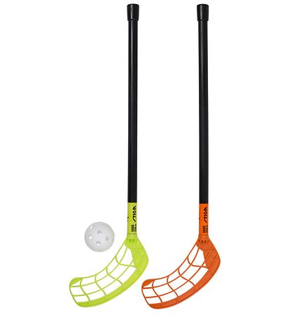 Stiga Floorball Set - Rookie 55 Star - 3 Teile - Orange/limetten