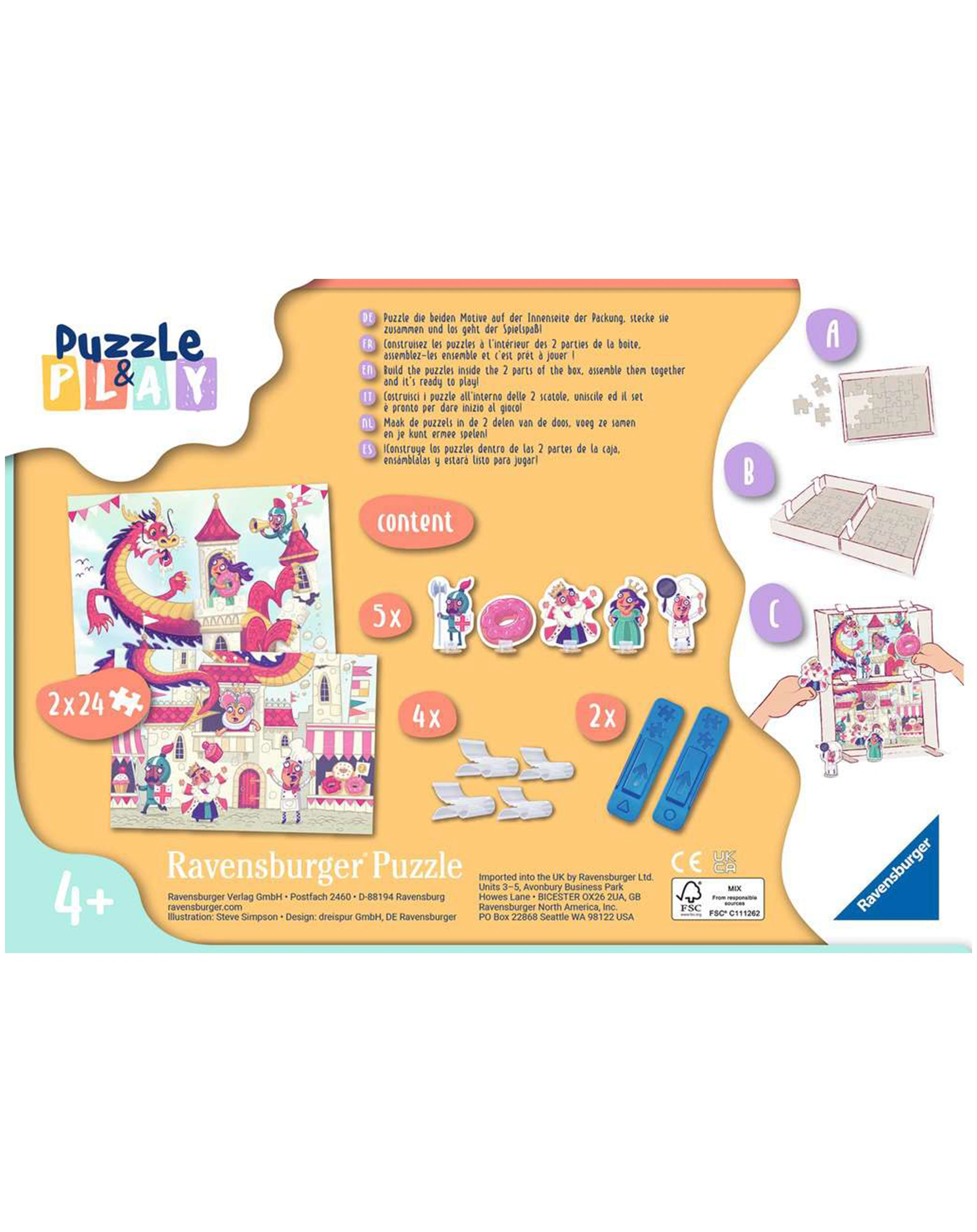 Puzzle PUZZLE&PLAY - RITTERBURG 1 2x24-teilig