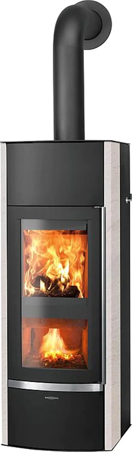 Oranier 7870 87 Hektos Aqua Wasserführender Holzvergaserofen Stahl Schwarz/Kalkstein Creme/A+