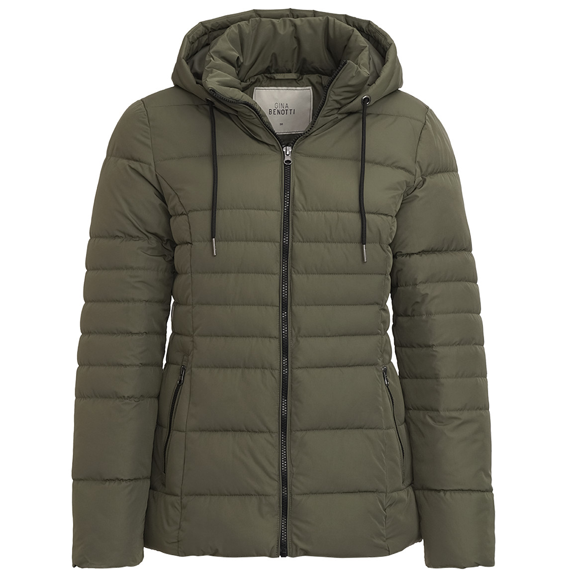 Gina Benotti Damen Steppjacke mit Kapuze oliv