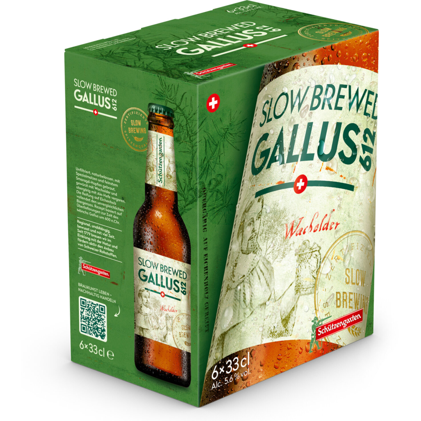 Brauerei Schützengarten Bier Gallus 612 6x33cl -198cl