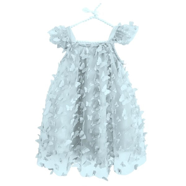 Allover Butterflies Tutu Kjole Blue