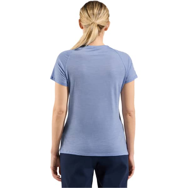 T-shirt randonnée ODLO W ASCENT PW 130 SUNSET CREW NECK S/S BLUE HERON MELANGE
