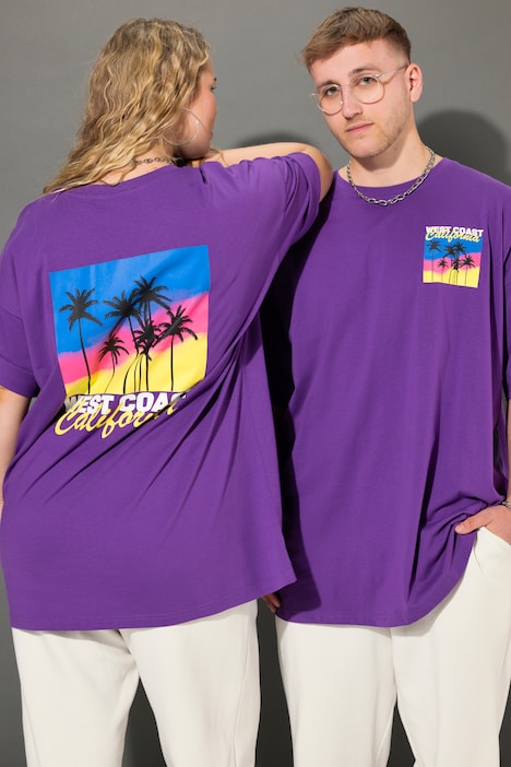T-Shirt, Rundhals, Rücken California Print, Unisex