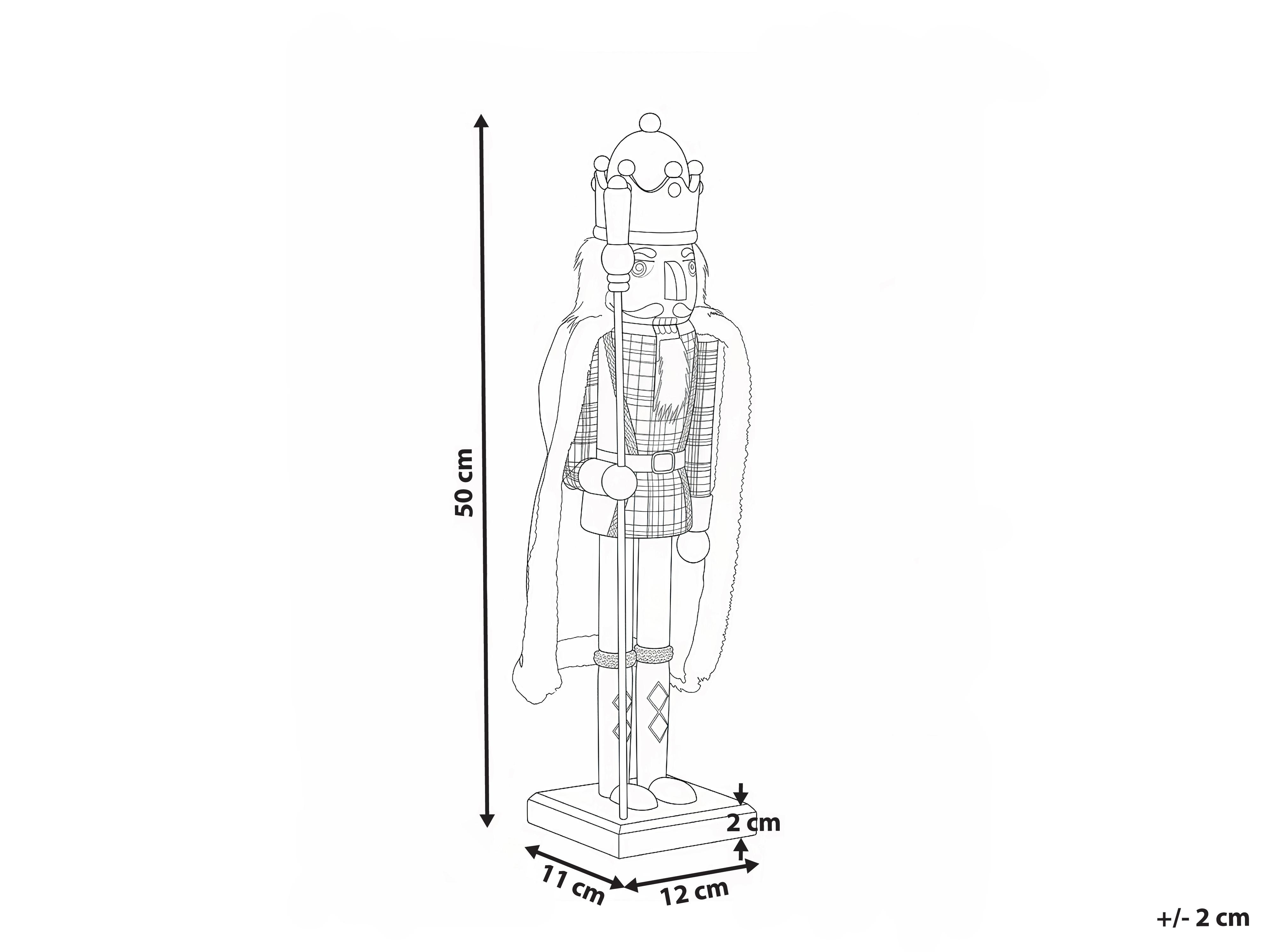 Figuur HALLSJON Notenkraker 50 cm Rood/groen