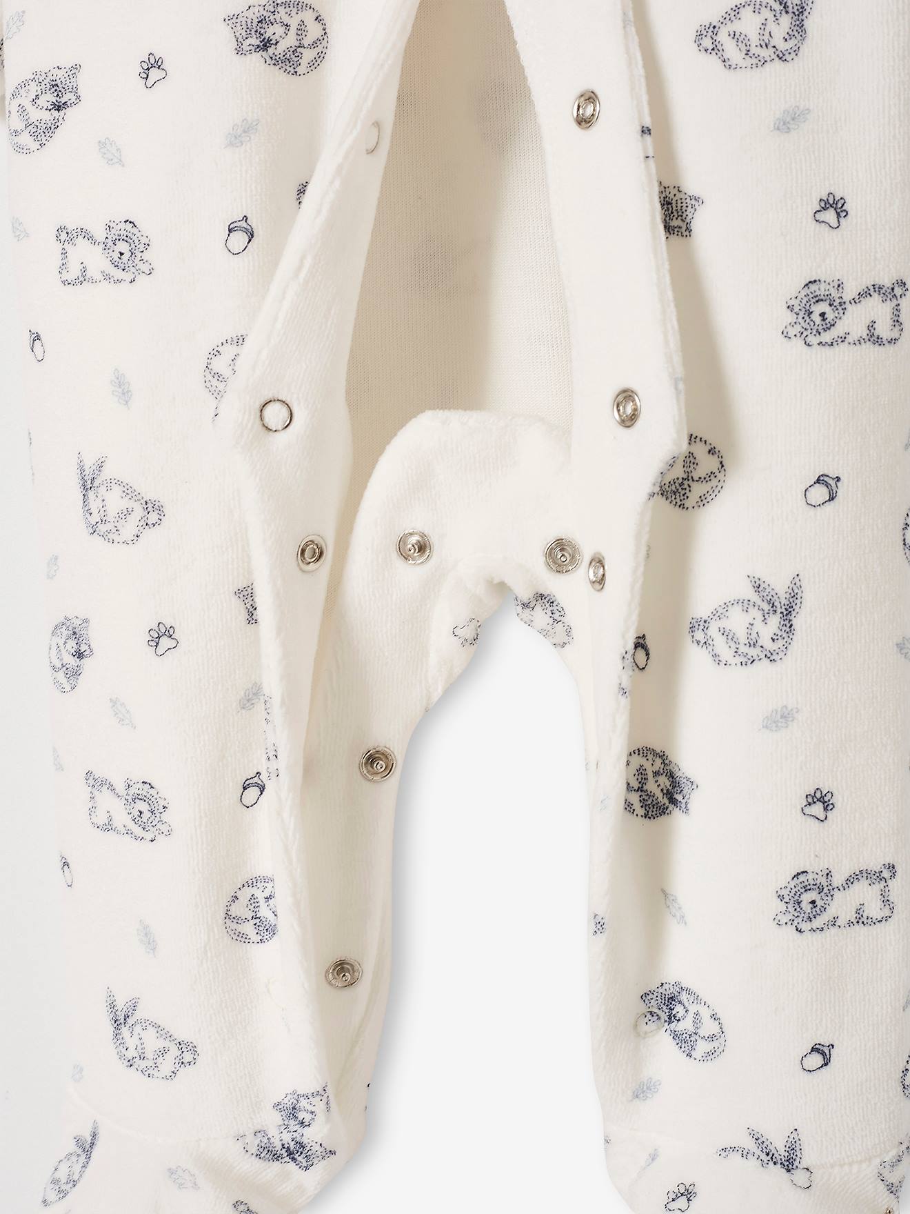 Conjunto com 2 macacões de veludo com estampa de urso, tamanho médio para bebê menino, azul bicolor/multicolorido.
