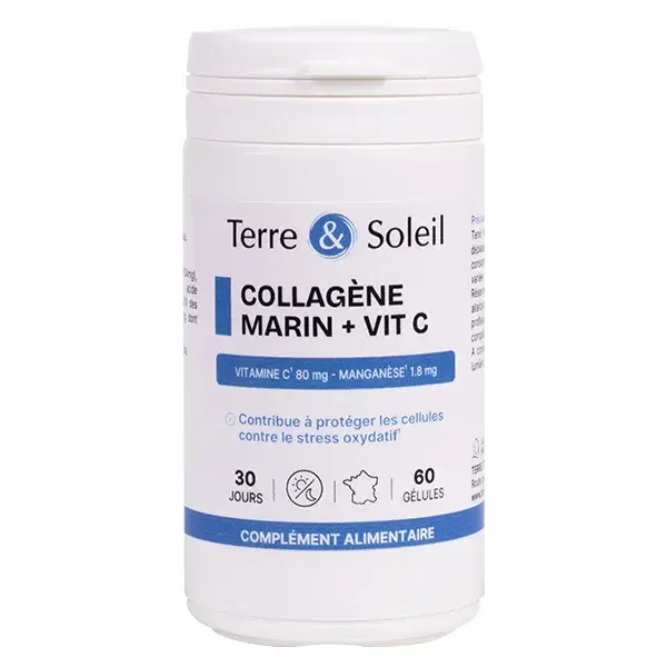 Terre & Soleil Collagene Marin + Vitamine C - Boîte de 60 gélules