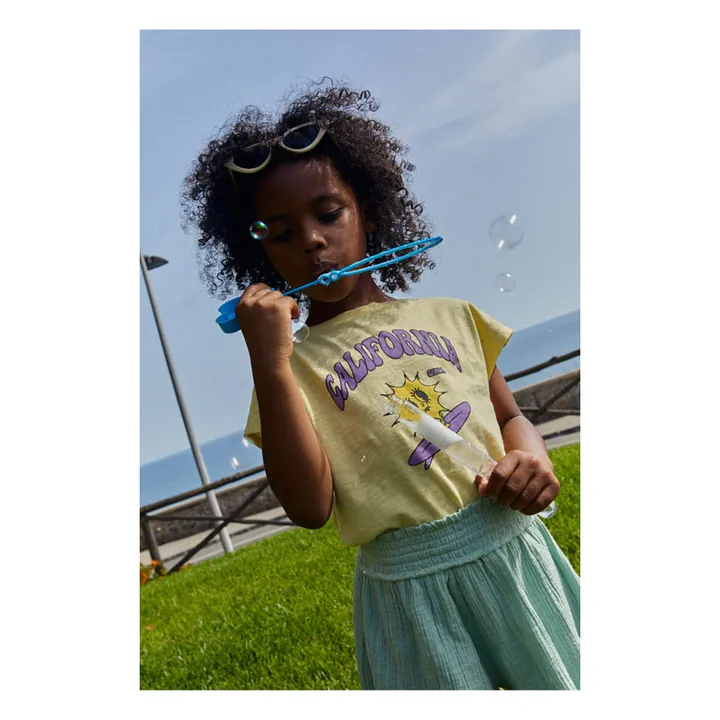 Hundred Pieces T-shirt Manches Courtes Coton Bio | Jaune pâle