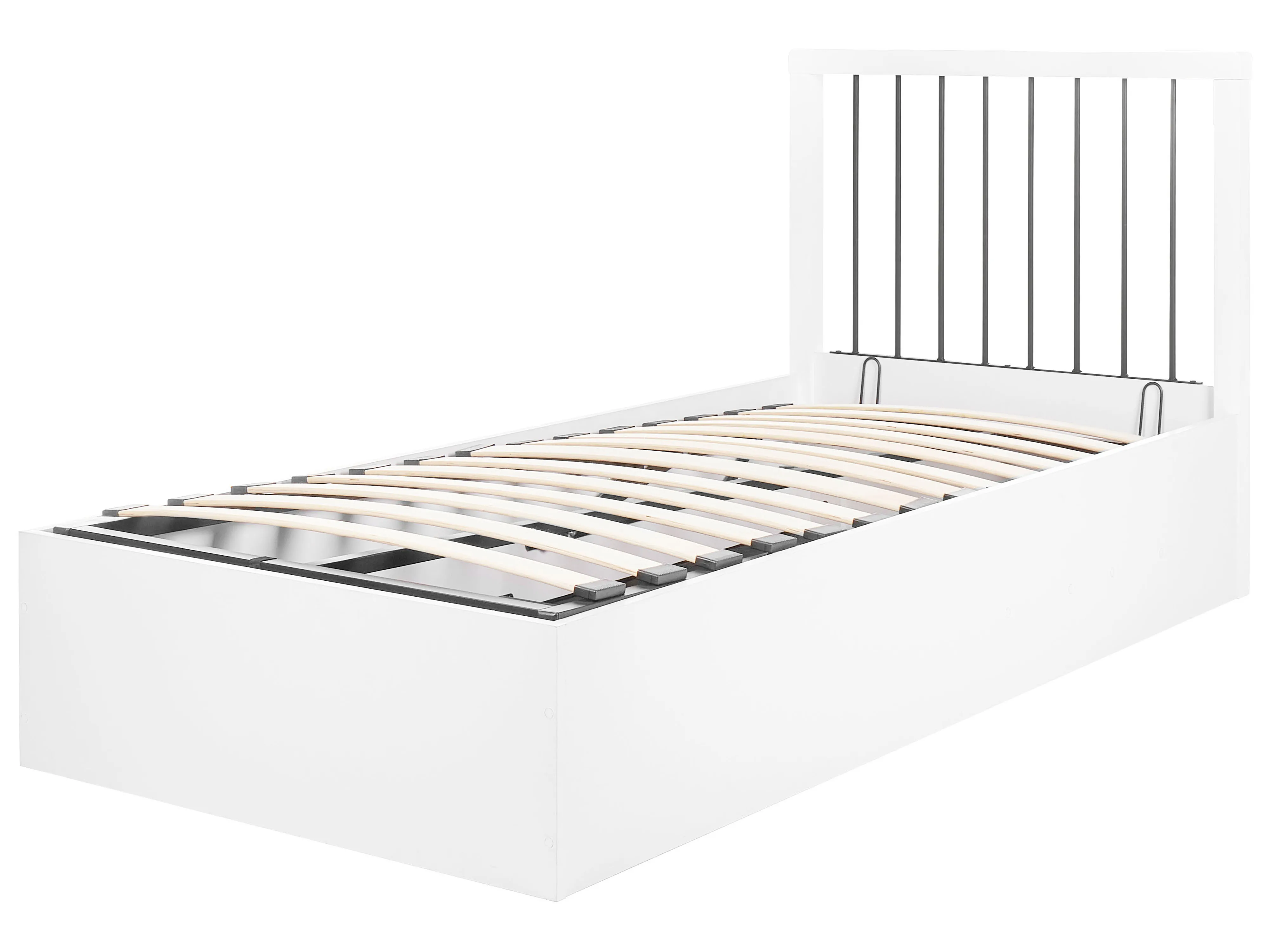 Bed met opbergruimte ROUVILLERS 90 x 200 cm Wit