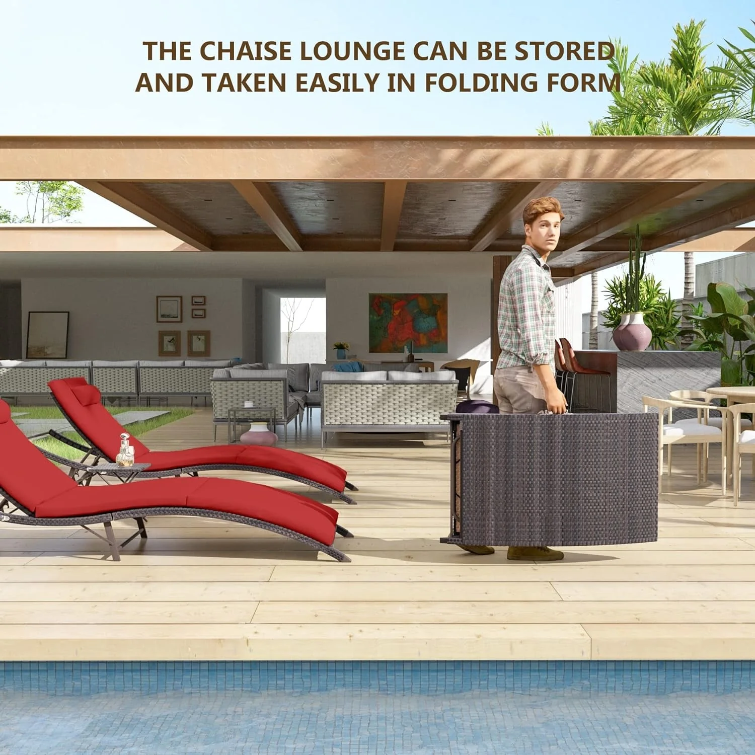 Kullavik 3-PiecesOutdoor Chaise Lounge Set