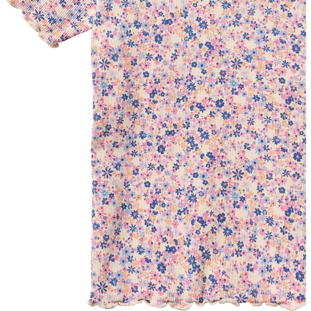 Køb Wheat Pink Blue Flowers Rib T-shirt S/S Alicia