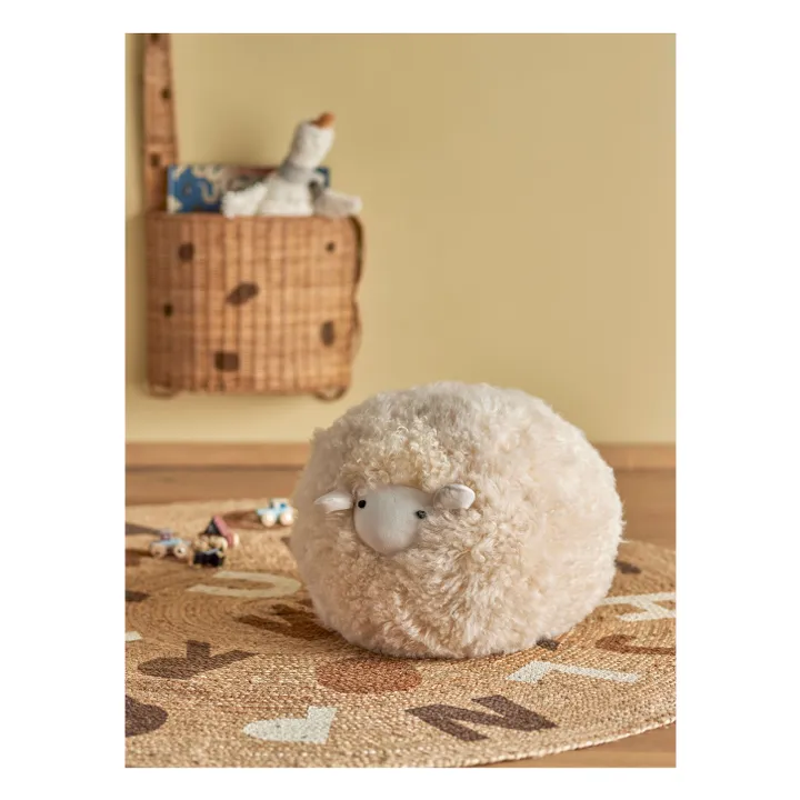 Bloomingville Mini Pouf mouton Rubert en laine