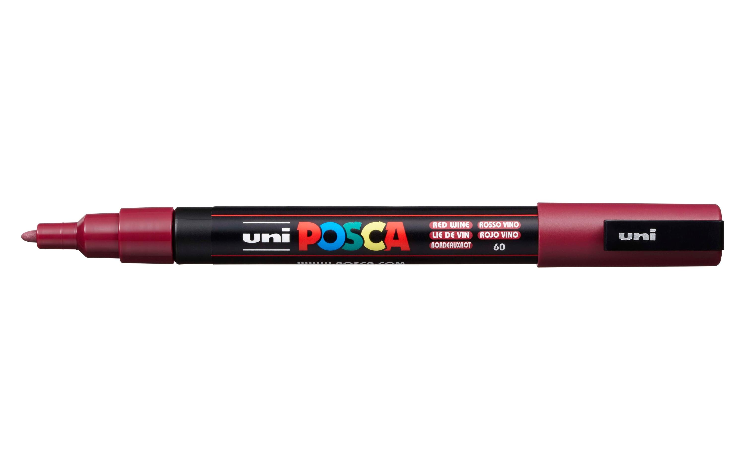 Permanent-Marker POSCA 0.9-1.3 mm, BordeauxUniversell einsetzbarer Marker