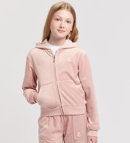 Juicy Couture Cardigan - Tonal - Velour - Adobe Rose