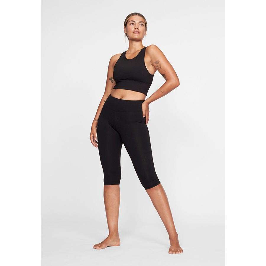 Röhnisch Nora Lasting Capri Hardloopbroek Driekwart Zwart Dames
