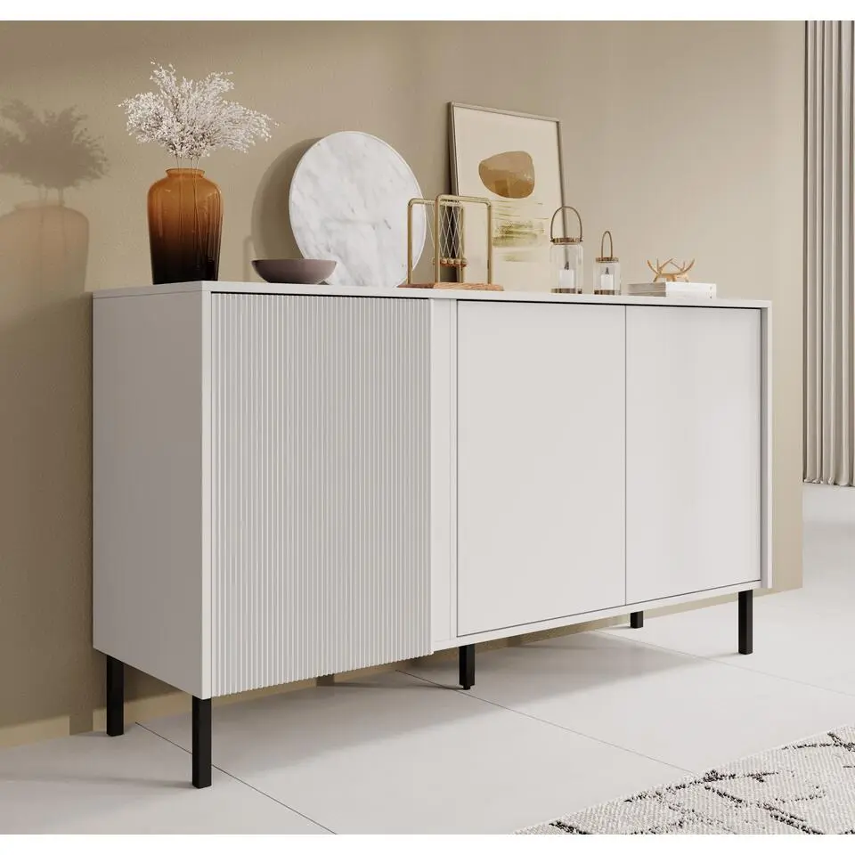Meubella - Dressoir Margareth - Wit - 145 cm