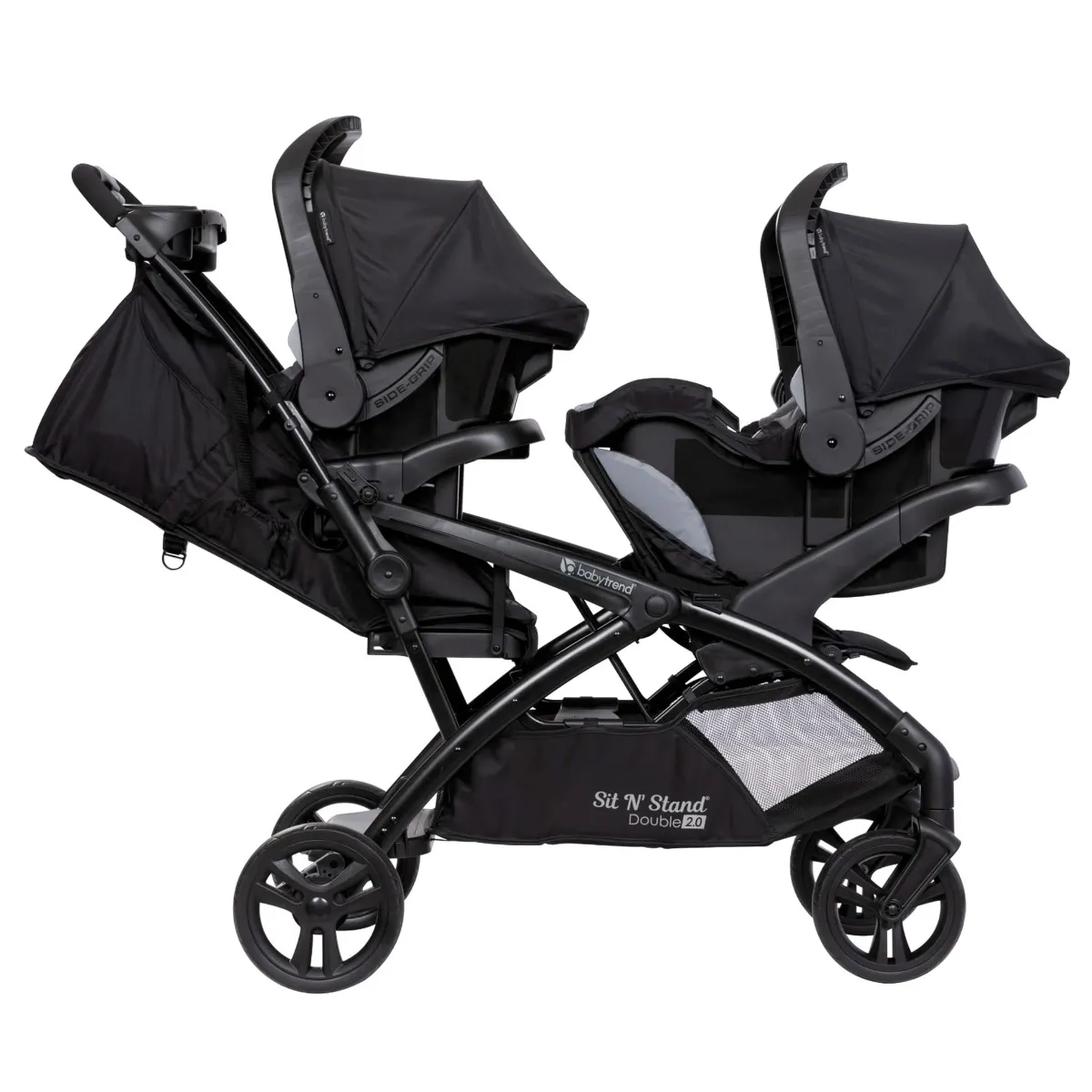 Baby Trend Poussette Sit N' Stand® Double 2.0 - Noir Dash
