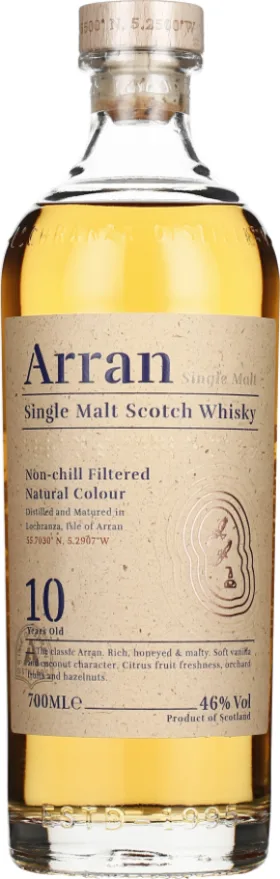 ARRAN 10 YEARS SINGLE MALT 70CL