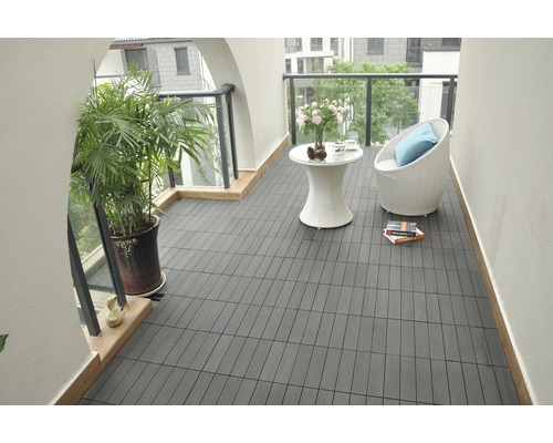 Konsta WPC kliktegel 30x30 cm antraciet