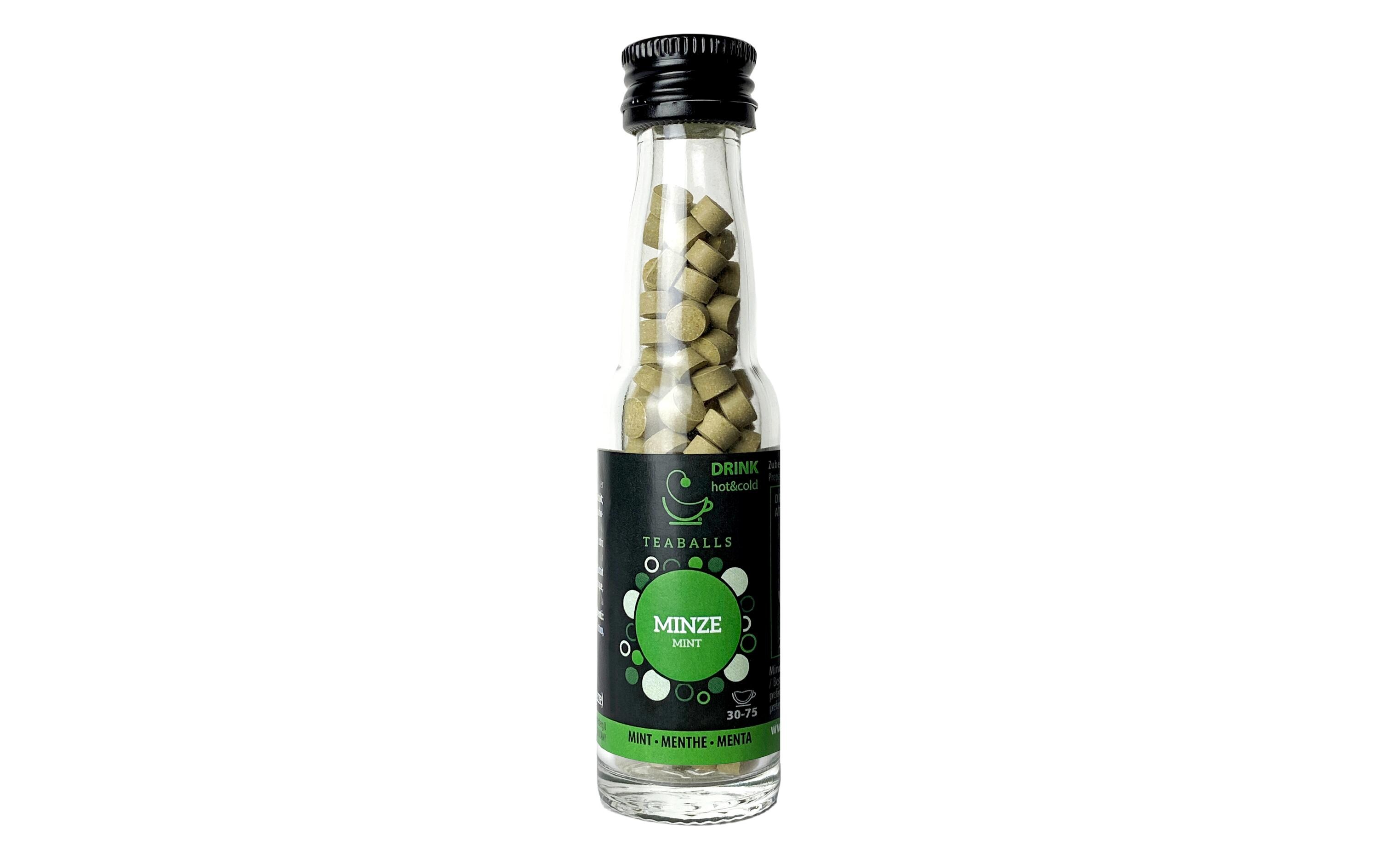 Teaballs Minze Black Selection 30-75 TassenPraktische Portionen zur Aromatisierung von Wasser