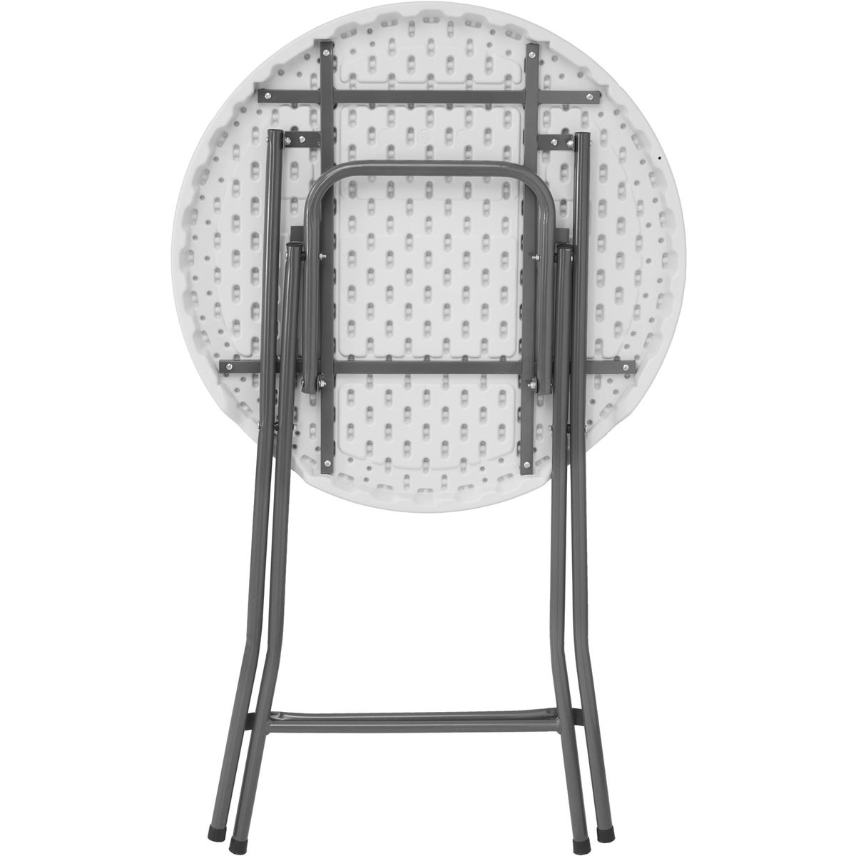 Opklapbare bartafel van staal, Ø80cm