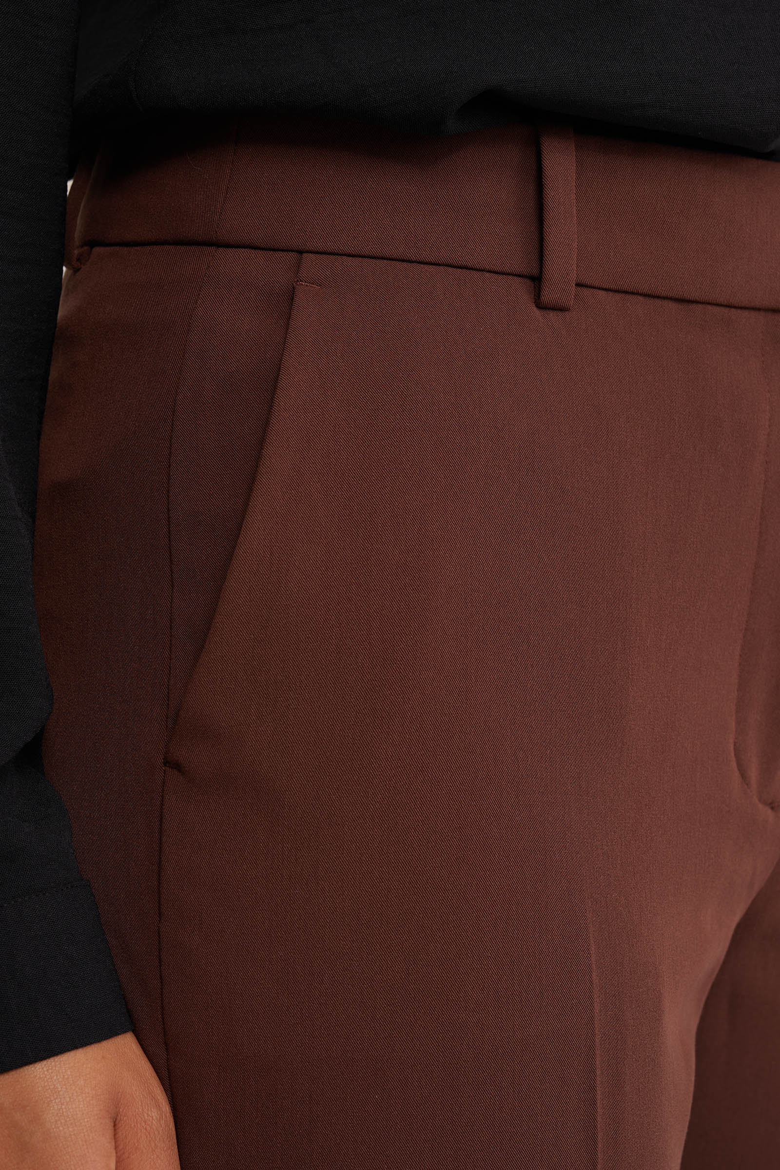 flared pantalon WE Fashion Donkerbruin