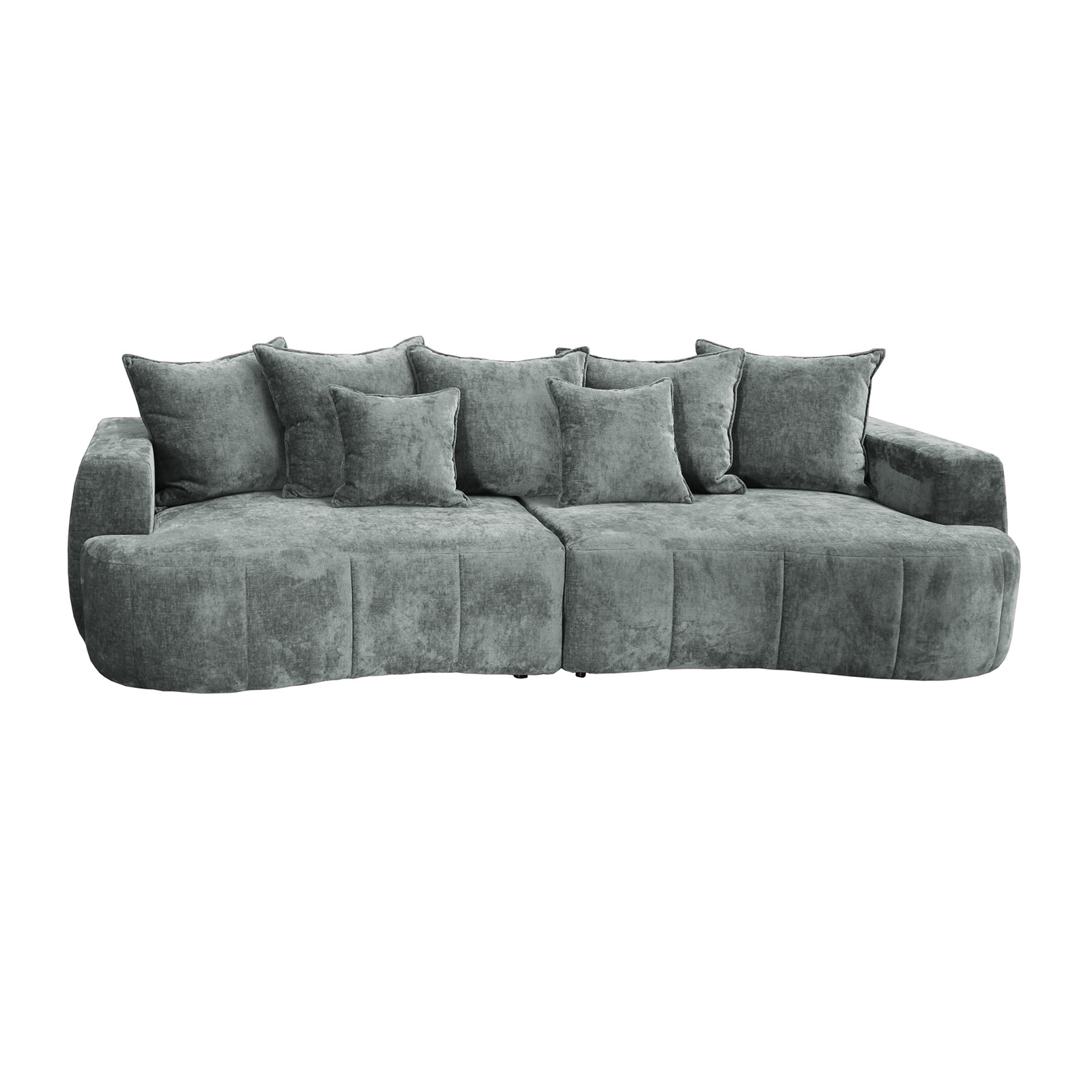 Big Sofa - hellgrau - Boxspringfederung - 292 cm
