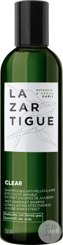 Lazartigue Clear Shampoing Anti-Pelliculaire Cuir Chevelu Gras Flacon 250ml