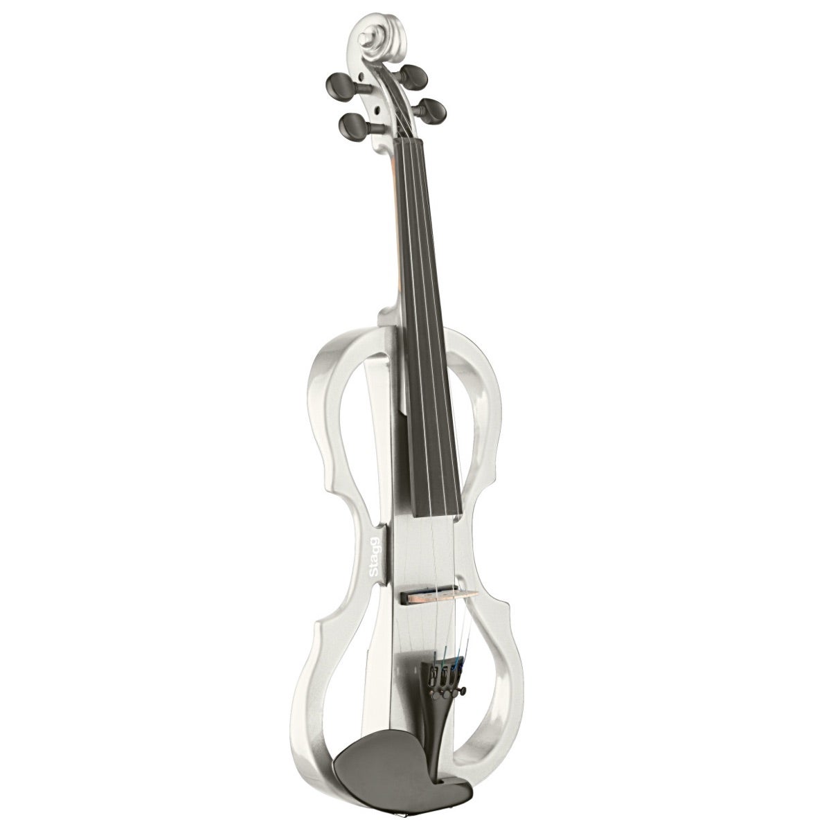 Stagg EVN X-4/4 WH elektrische viool met koffer en hoofdtelefoon (wit)