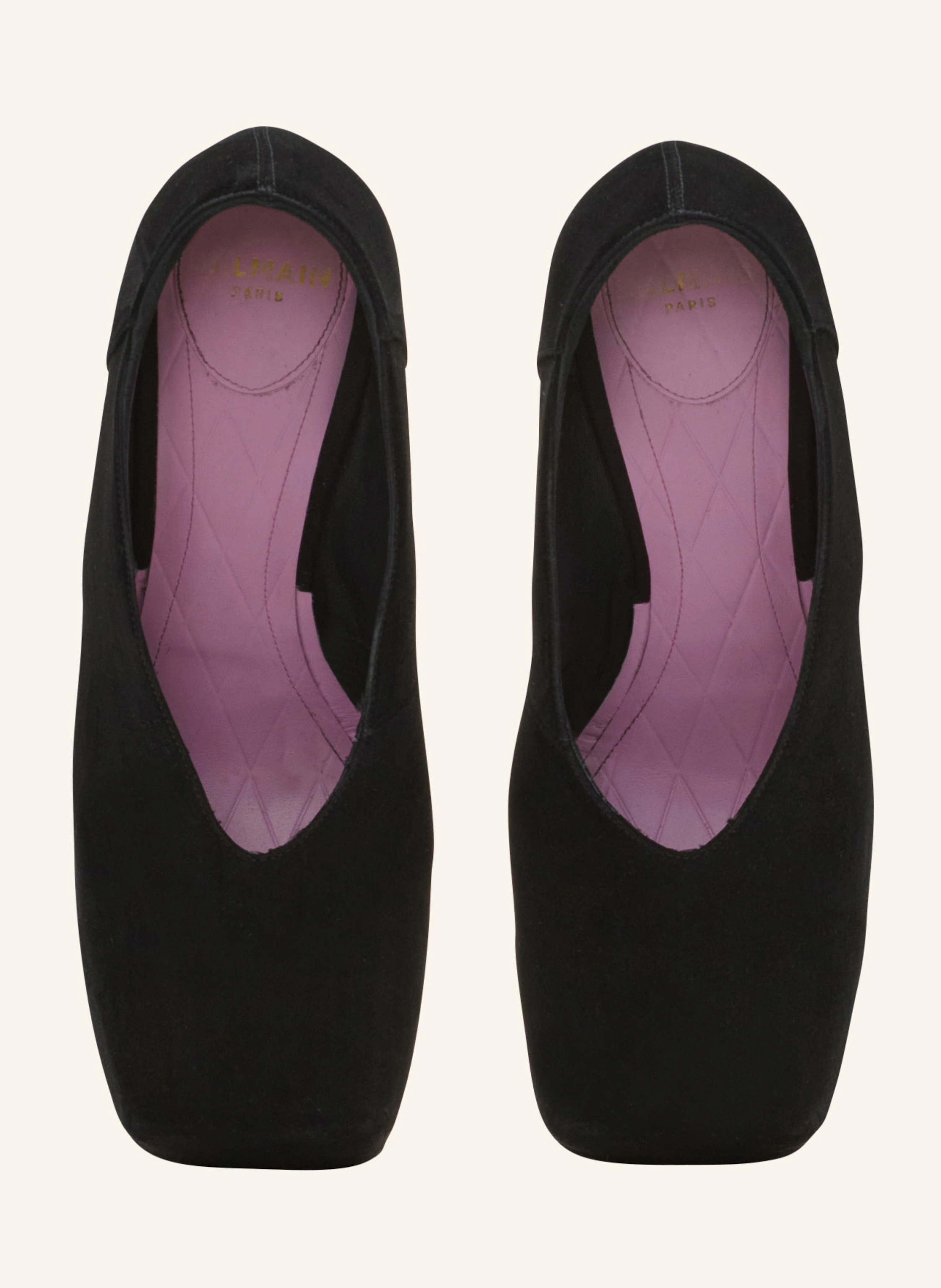 BALMAIN Pumps Eden mit Plateausohle aus Wildleder