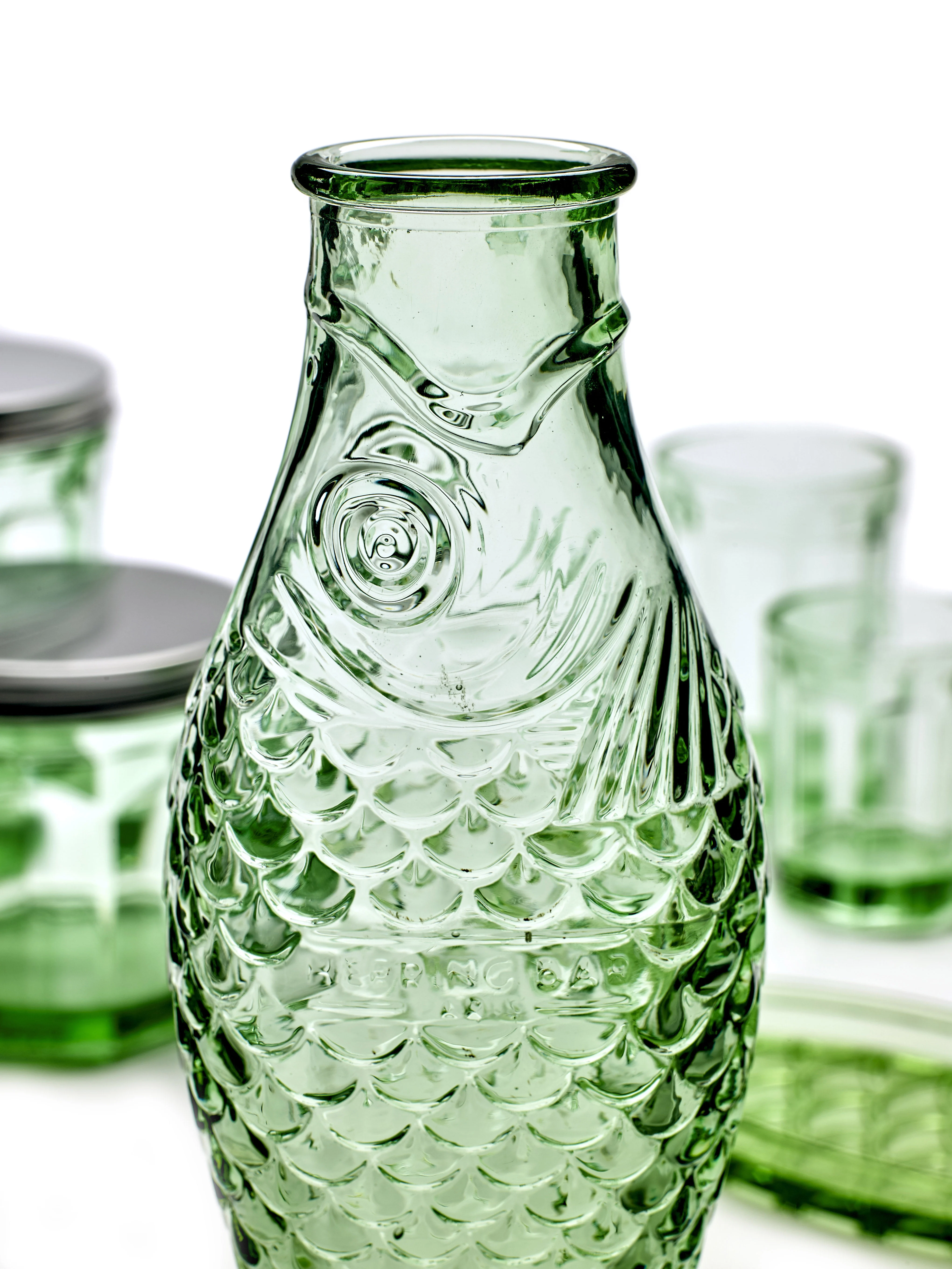FISH & FISH - Carafe verre | Vert