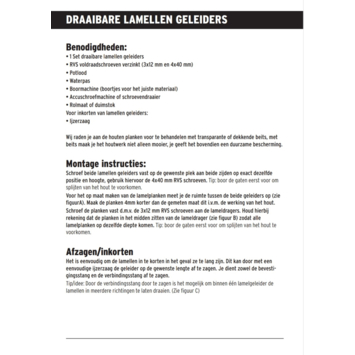 Draaibare lamelgeleider zwart RVS 165 cm 2 stuks