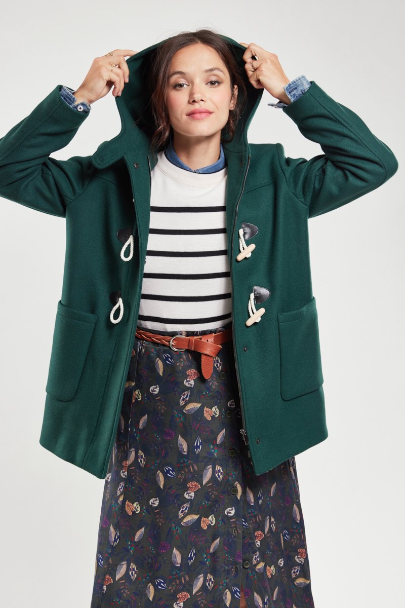 Duffle-coat court - laine