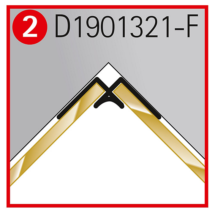 Profilé d'angle extérieur pour panneaux muraux Schulte DécoDesign noir