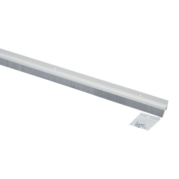 Handson tochtstrip wit kunststof 93 cm met grijze borstel