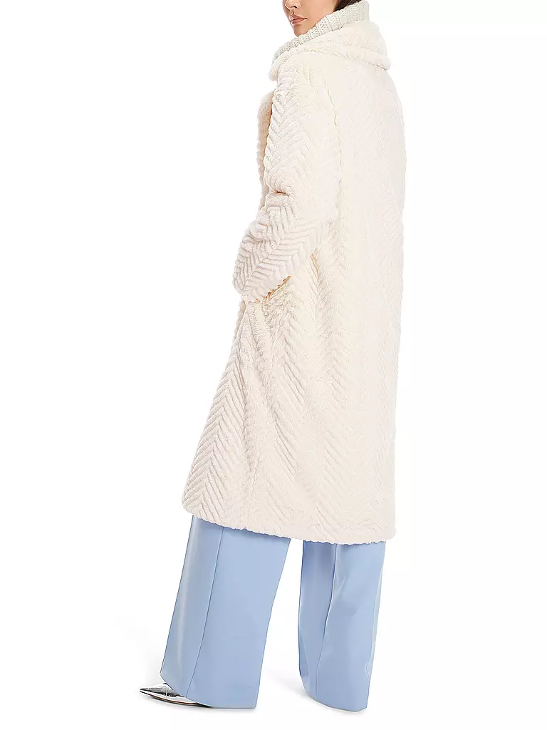 MARC CAIN Mantel in Felloptik  creme