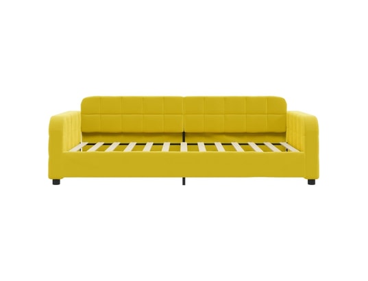 VIDAXL - Lit de jour avec lit gigogne jaune 80x200 cm velours