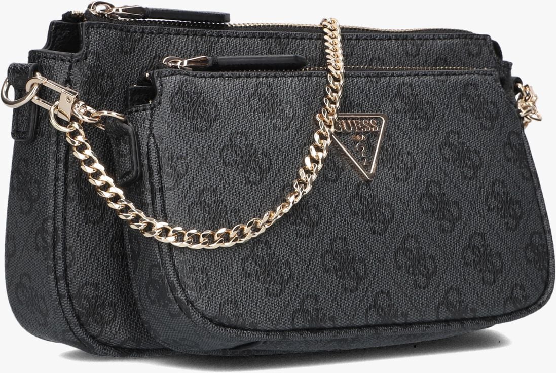 GUESS grijze guess schoudertas noelle dbl pouch