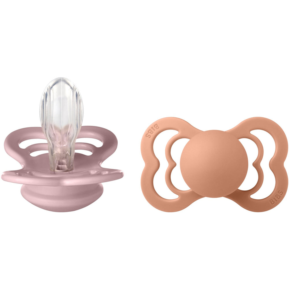 Køb Bibs Pink Plum/Peach Sut Supreme 2-Pak Silikone