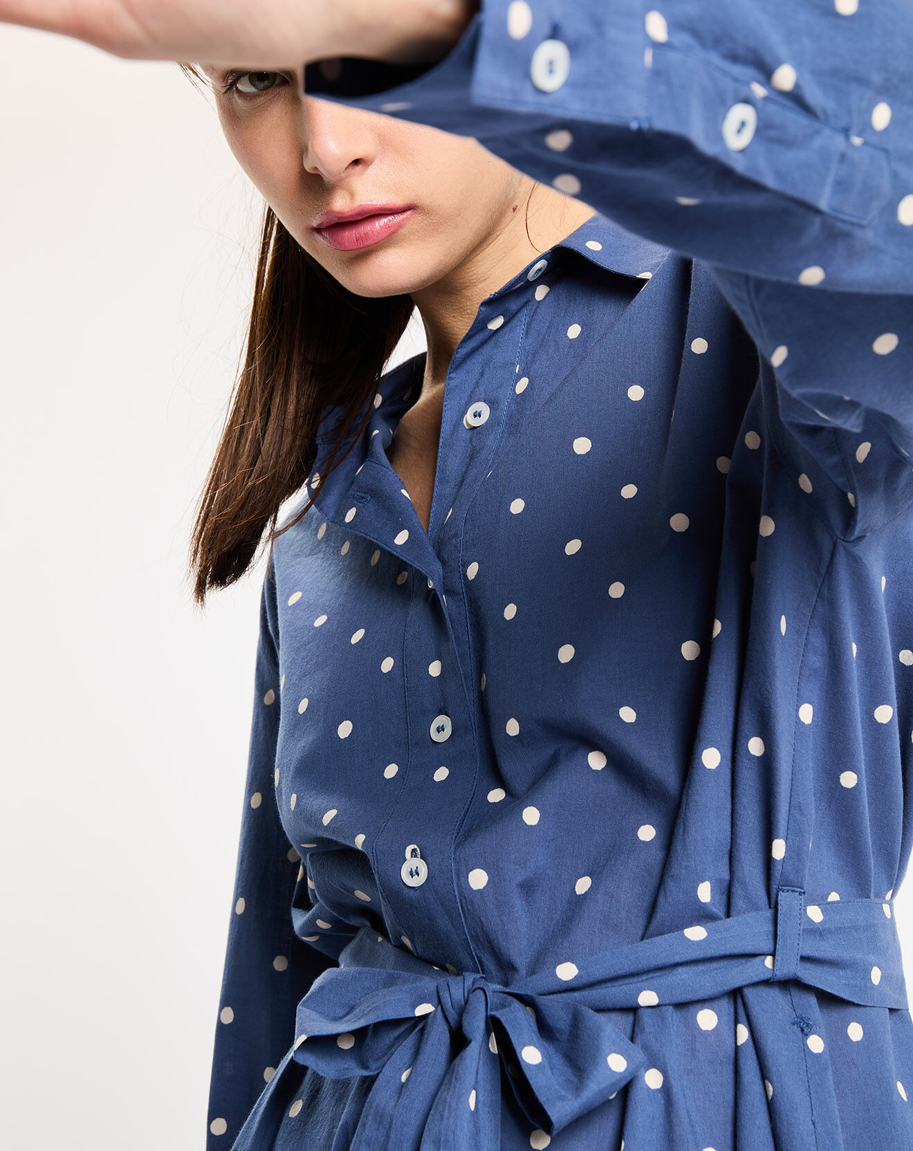 Jodhpur Robe Ramelia indigo bleu/écru