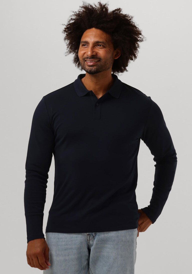 SELECTED HOMME donkerblauwe selected homme polo slhslim-toulouse ls polo b noos