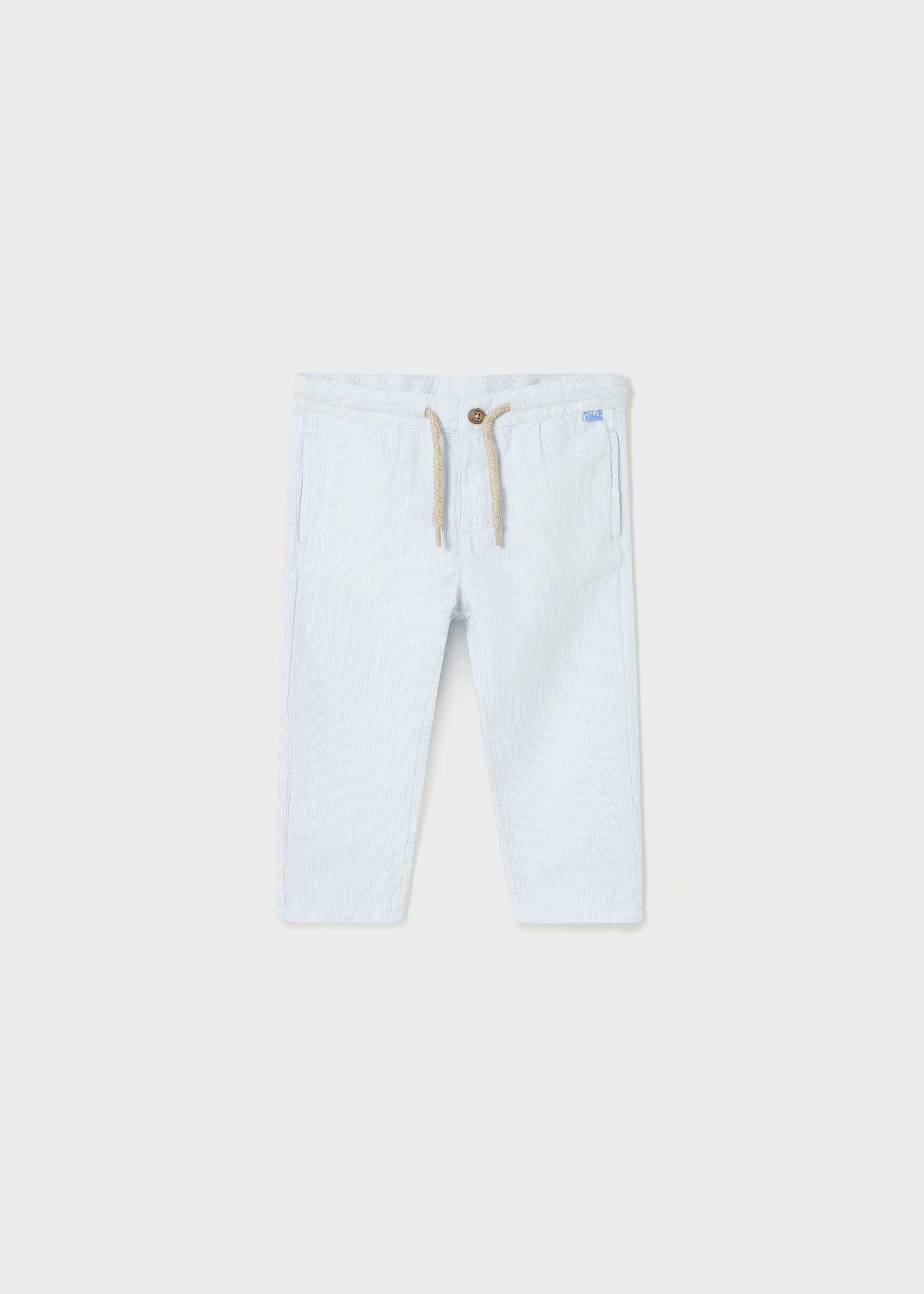 Calças chino de algodão folgadas para bebê