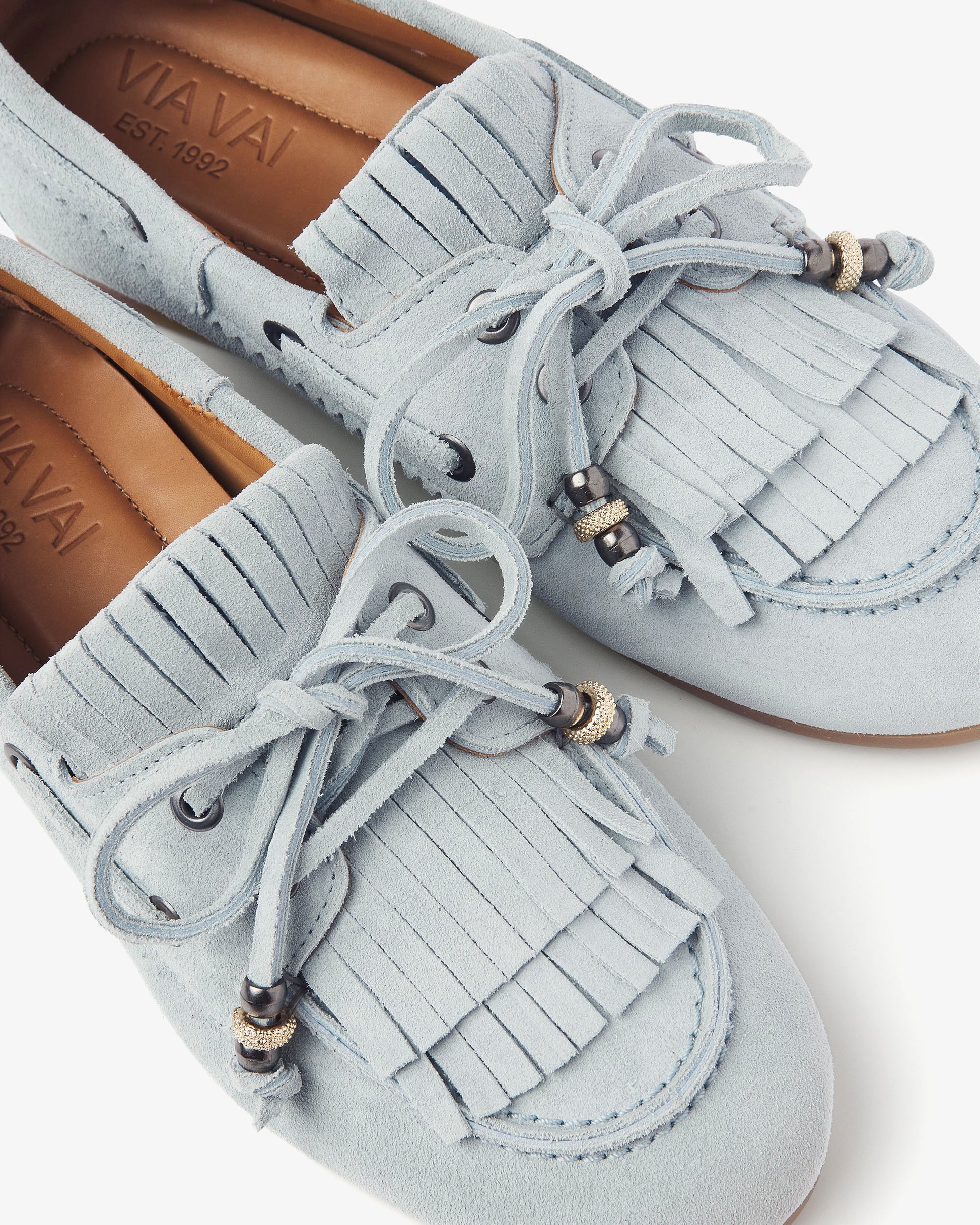 VIA VAI blauwe dames loafers June Loua