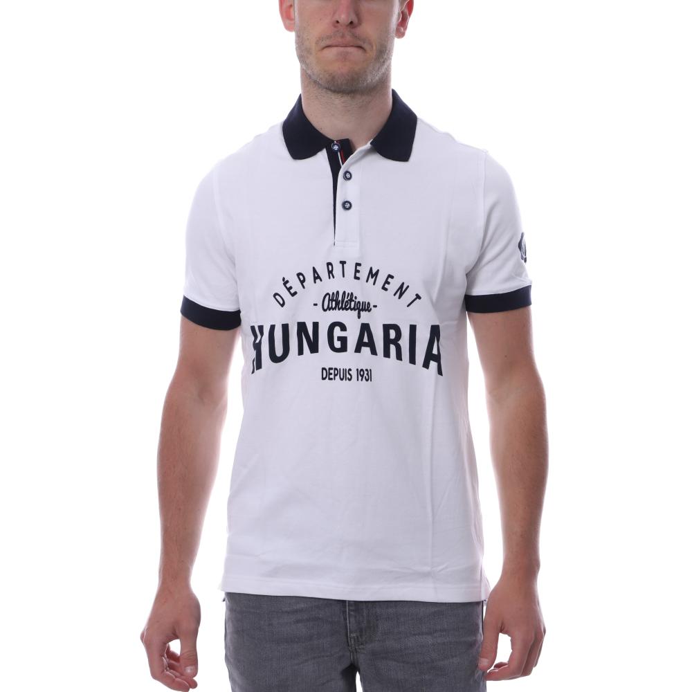 Hungaria Polo blanc homme Hungaria Sport Style Legend