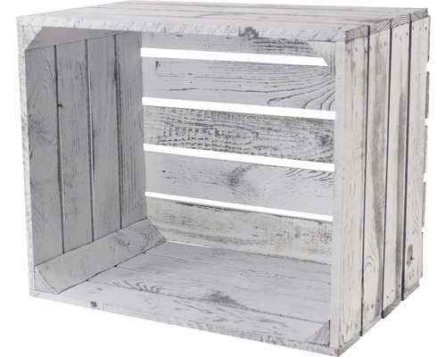 Houten doos, shabby wit, 50x40x30 cm