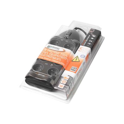 INFOSEC S8 - Multiprise parafoudre 8 prises - parasurtenseur 2500 W
