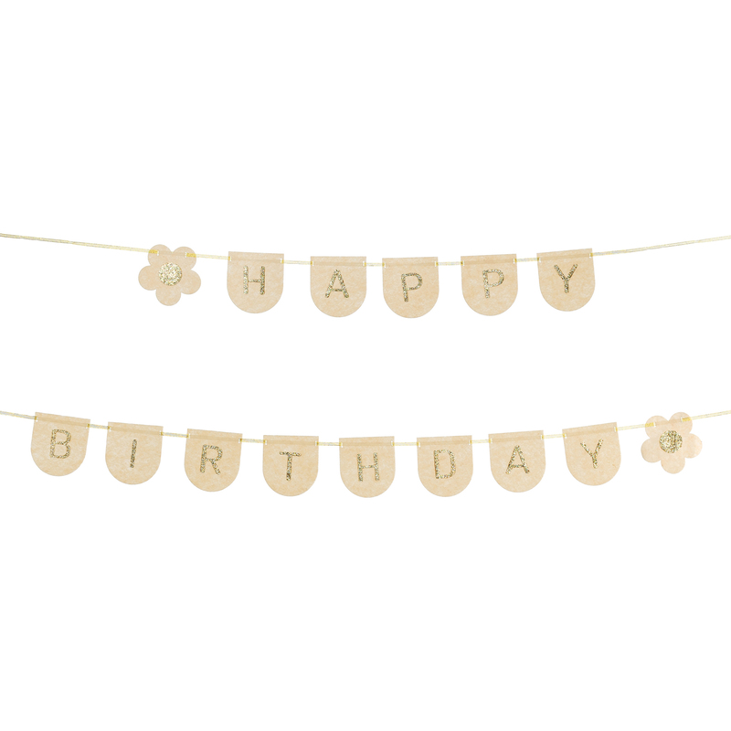 Partydeco Girlande Happy Birthday, rosa
