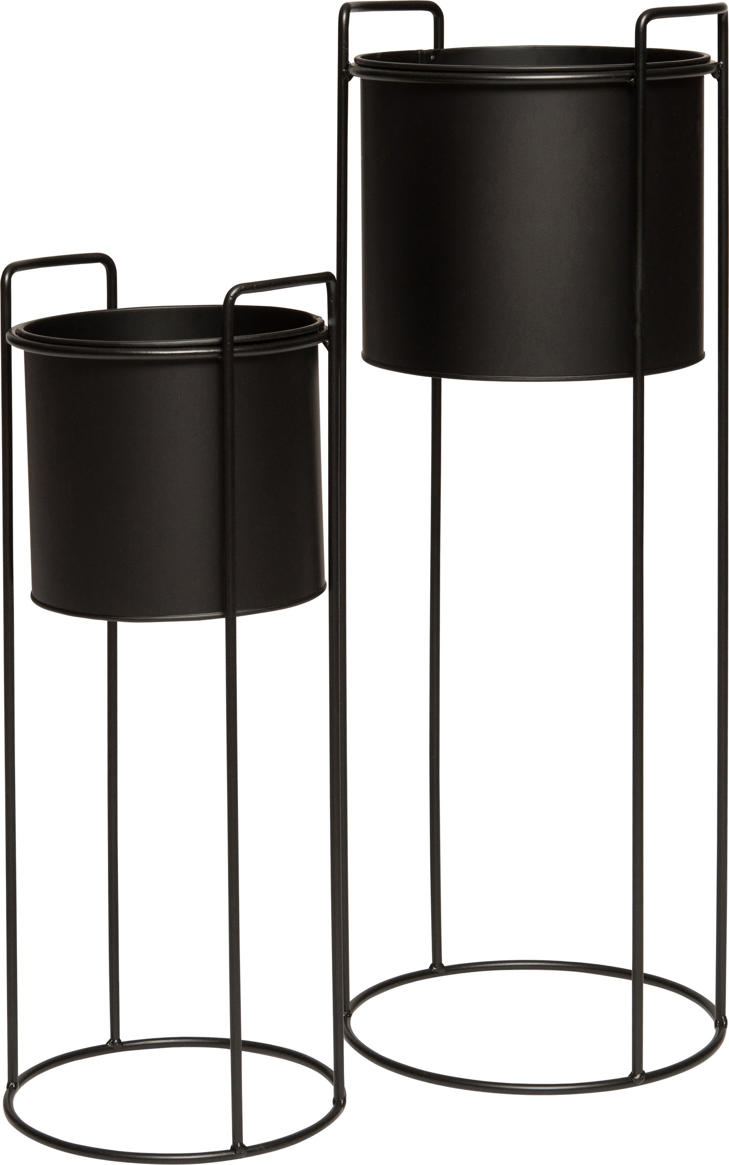 Intratuin bloempot op voet zwart D 19 H 50 cm